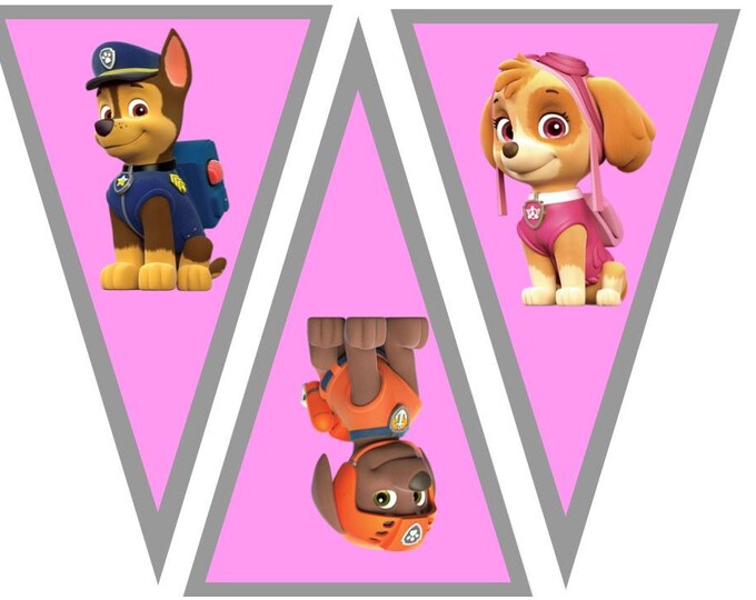 Girl Paw Patrol Banner - Etsy