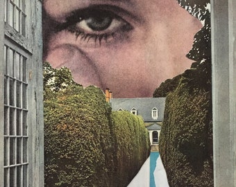 Victorian Eyes | Surreal Collage | Analog Collage | Collage Wall Art | Conceptual Art | Collage Prints | Art Print | Fine Art Print