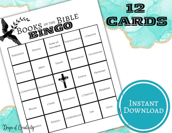 Books of the Bible Bingo Game Printable Instant Download - Etsy México