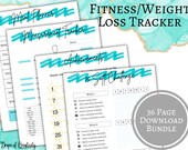 Weight-Loss Journey Tracker: Fitness Planner Bundle (PDF)