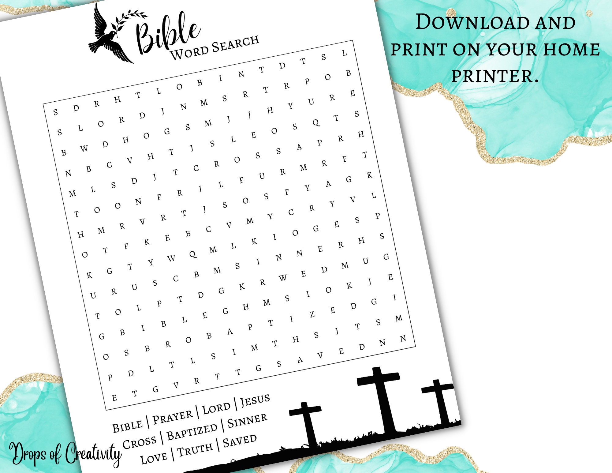 Bible Word Search Activity Game Printable Instant Download - Etsy