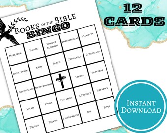 Books of the Bible Bingo Game - Sunday School Printable (Instant Download)