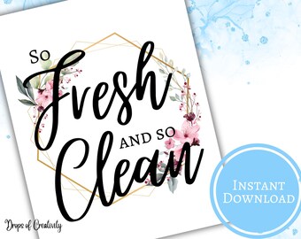 Arte para el baño: Impresión floral moderna (descarga digital)