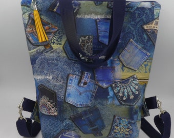 Rucksack oder Shopper, Jeanstaschendesign