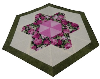 Patchworkdecke, Mitteldecke, Blume; Rosen