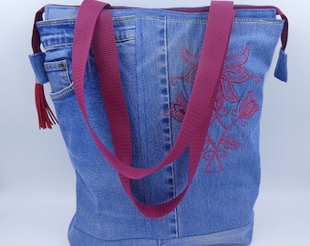 Jeanstasche, Shopper, Upcycling, aus alt mach neu