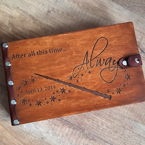 Engraved Wooden Photo Box: Personalized Rustic Wedding Keepsake