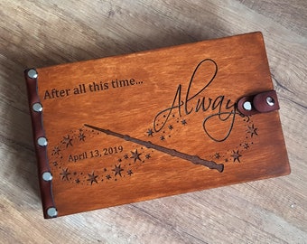 Wooden Wedding Photo Box Engraved Personalized Photo Box Rustic Photo Box Bridal Shower Photo Box Album Wood and Leather Photo Box and usb