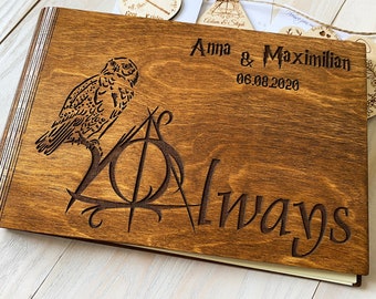 Custom Wooden Guest Book for Photos: Unique Wedding Keepsake