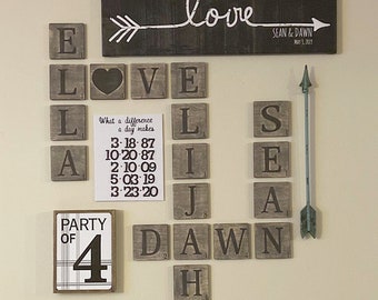 Crossword Wall Decor Etsy