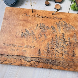 Capture Memories of Your Adventures with Our Pine Tree Adventure Wedding Guest Book