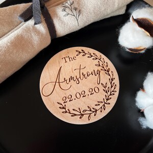 Personalized Wooden Wedding Coasters: Engraved Birch Favors