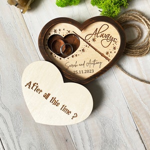 Wooden Wedding Ring Holder Wood For Ceremony Wedding Ring Pillow Personalized Rustic Dish Bearer Tray Ring Plate Magic Theme