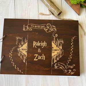 Zauberhafte Zaubererkarte Gästebuch | Zauberhaftes Fotoalbum | Personalisiertes Fantasy-Gästebuch | Einzigartiges, magisch inspiriertes Event-Andenken