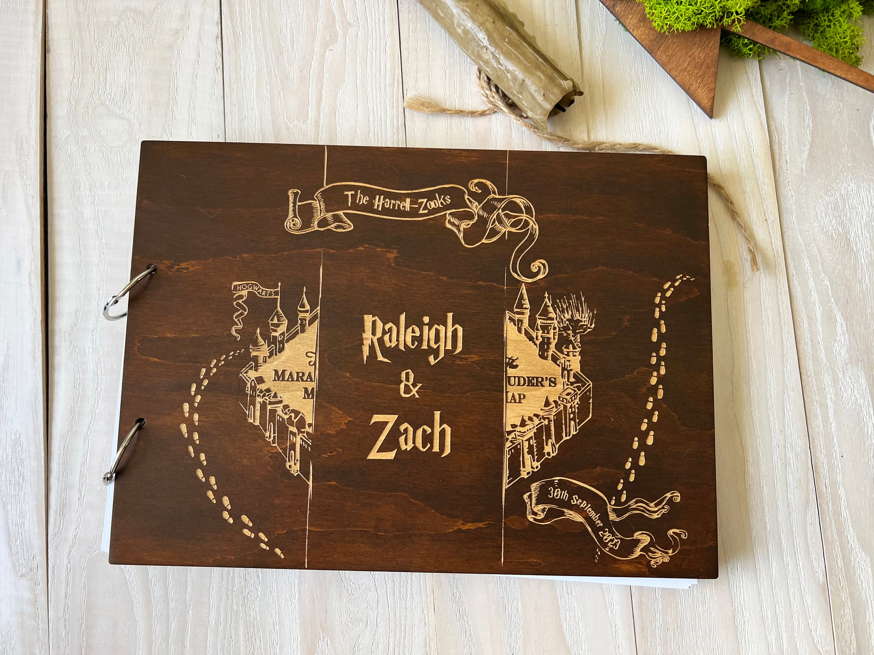 Magic Wizard Guest Book: Fantasy Wedding Photo Album