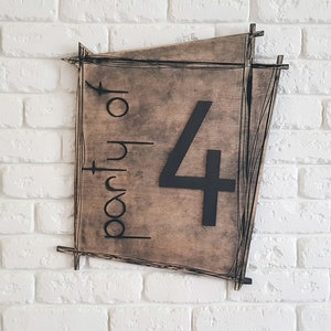 3D Wood Wall Party of Number sign Wall Decor Sign image 3