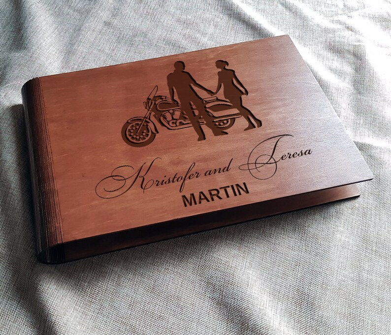 Wedding Guest Book Wooden Guest Book Gift Personalized Guest Etsy