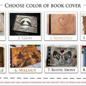 Gothic Wedding Guest Book: Personalized Wood Photo Album image 4