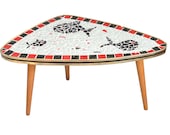 rare mosaic kidney table from the 1950s 60s Vintage Mid Century
