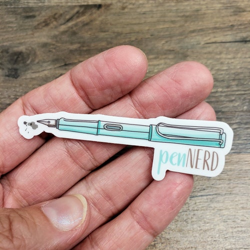 Fountain Pen Nerd Vinyl Sticker 1 X 3 Sticker Etsy