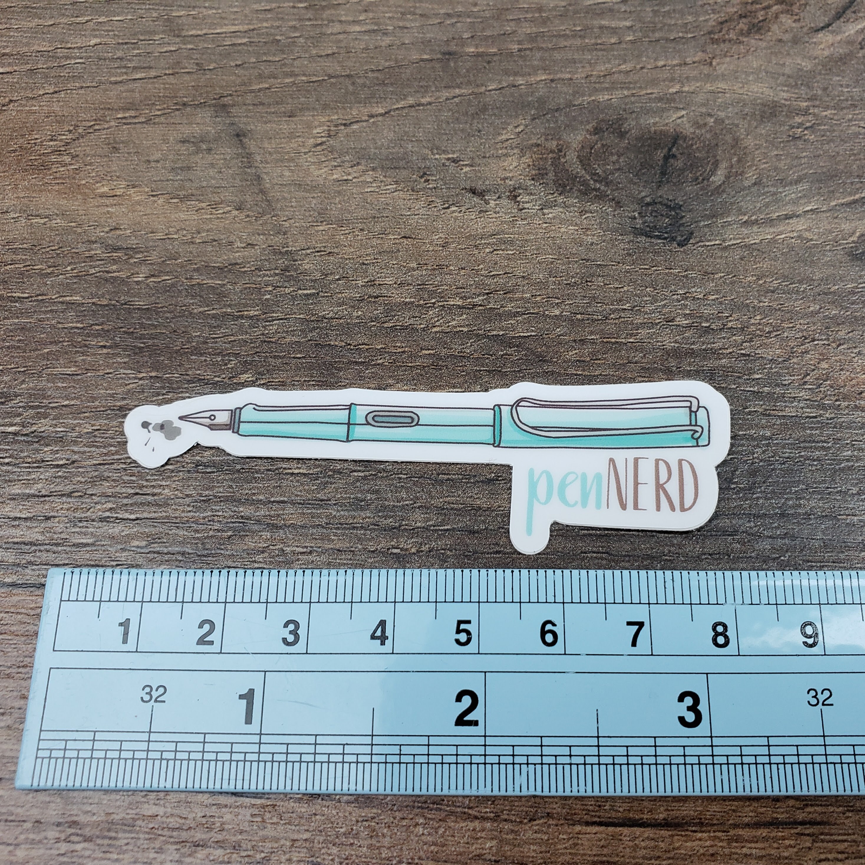 Fountain Pen Nerd Vinyl Sticker 1 X 3 Sticker Etsy