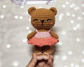 Teddy crochet pattern / Teddy amigurumi pattern / ballerina crochet pattern / animal crochet pattern / Bear crochet pattern / ENGLISH / PDF