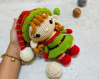 Crochet doll pattern / amigurumi doll pattern / Christmas elf crochet pattern / Christmas elf amigurumi pattern / ENGLISH / PDF