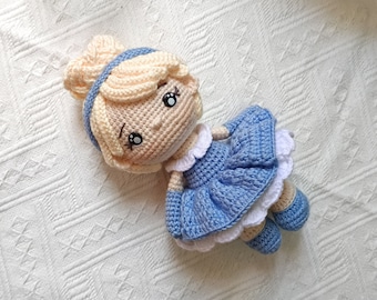 Patrón muñeca crochet/ Patrón princesa crochet / patrón muñeca amigurumi / patrón crochet cenicienta / patrón princesa amigurumi / INGLÉS