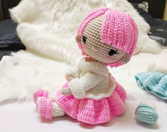 MIMI DOLL B {ROSE..} / crochet pattern / Crochet doll pattern / Amigurumi doll pattern / doll crochet / doll amigurumi