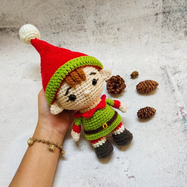 Crochet doll pattern / amigurumi doll pattern / Christmas elf crochet pattern / Christmas elf amigurumi pattern / ENGLISH / PDF