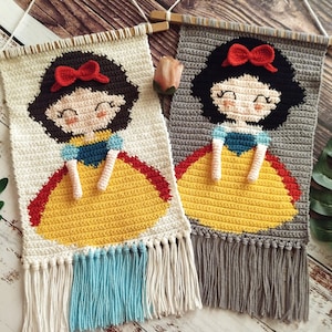 Crochet pattern / Wall Hanging Crochet Pattern / Nursery Crochet Pattern / Princess wall hanging crochet pattern / Instant Download / PDF