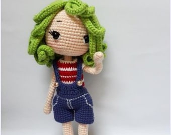 Crochet doll pattern / Amigurumi doll pattern - AMELIA SERIES A