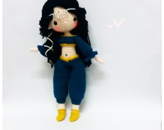 Crochet doll pattern / Amigurumi doll pattern - CAMELIA