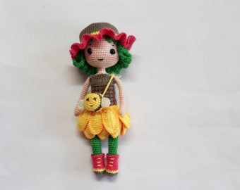 Crochet doll pattern / Amigurumi doll pattern - MISS SUNSHINE