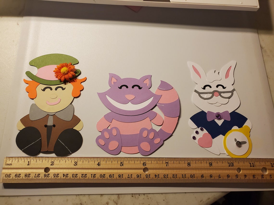 Alice in Wonderland Die Cuts Etsy