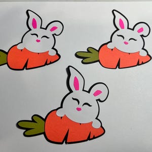 Easter rabbit with carrot, set of 3
