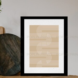 Groovy Mid Century Waves and Arches Print - Set of 1
