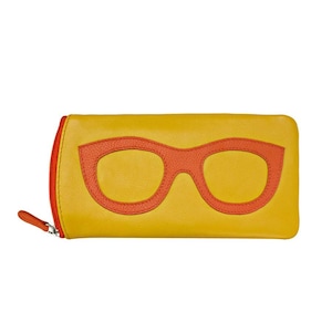 Personalized Leather Eyeglass Case: Monogrammed Travel Sunglass Holder