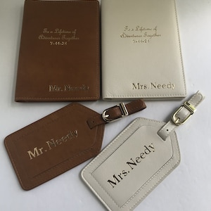 Cartera de cuero RFID para pasaporte, cartera personalizada para pasaporte, cartera de viaje, regalo de boda, regalo de dama de honor, regalo de graduación, regalo de viaje