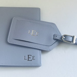 Portefeuille passeport en cuir RFID avec monogramme personnalisé, cadeau de voyage, étiquette de bagage en cuir, cadeau fête des pères, logo d'entreprise, étui pour passeport RFID