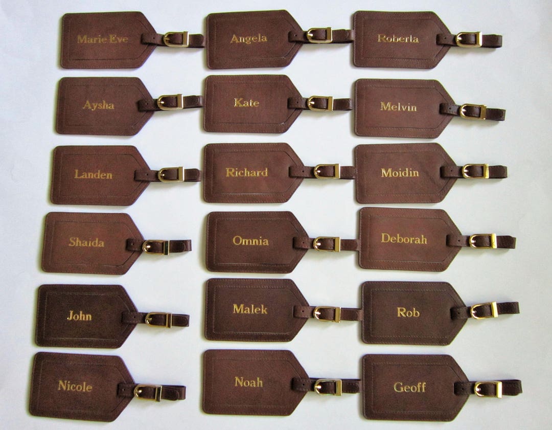 Back Order Tags Personalized Leather Luggage Tag, RFID Bulk Order Tags, Bridesmaids ...