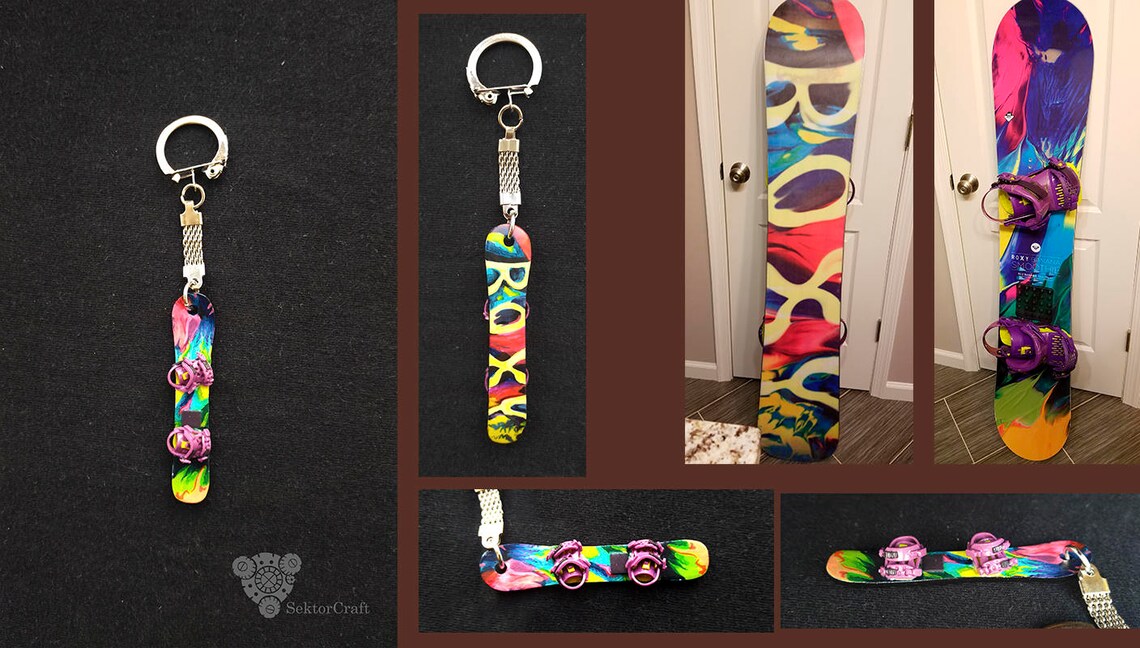 Personalized Mini Copy of the Original Snowboard / Keychain / Etsy
