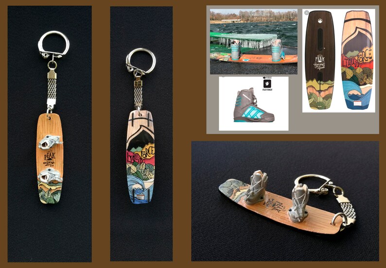 Personalized mini copy of the original Wakeboard / Keychain Etsy