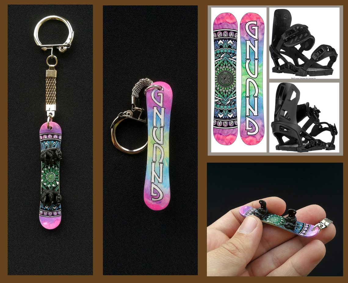 Personalized Mini Copy of the Original Snowboard / Keychain / Etsy