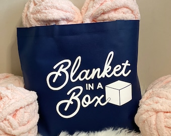 DIY Chunky Knit Blanket Making Kit, Soft Chenille Yarn