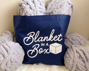 Blanket Kit, DIY, Easy, Simple, Chunky Knit, Craft, DIY