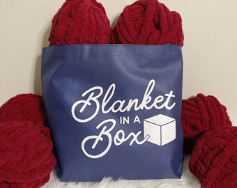 DIY Blanket Making Kit, Chunky Knit, Soft Yarn Craft