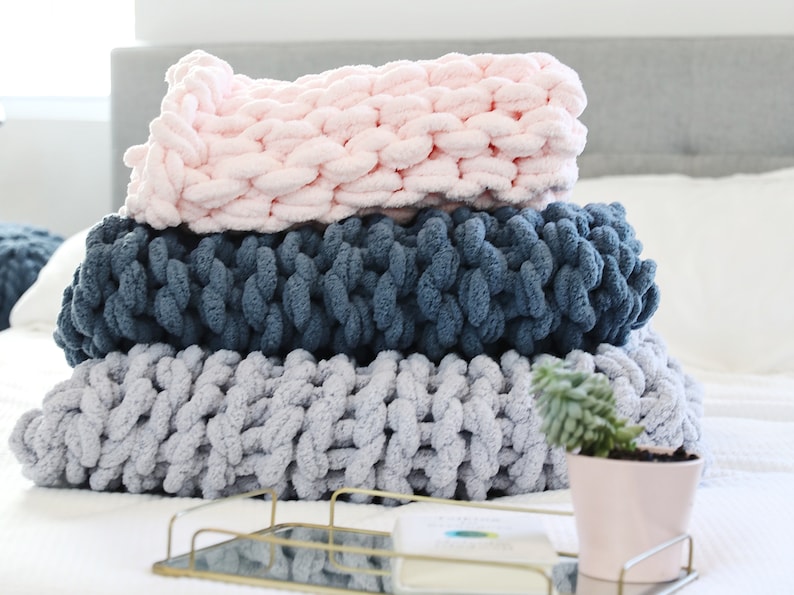 DIY Blanket Making Kit FREE Shipping Chunky Knit Soft Yarn Etsy