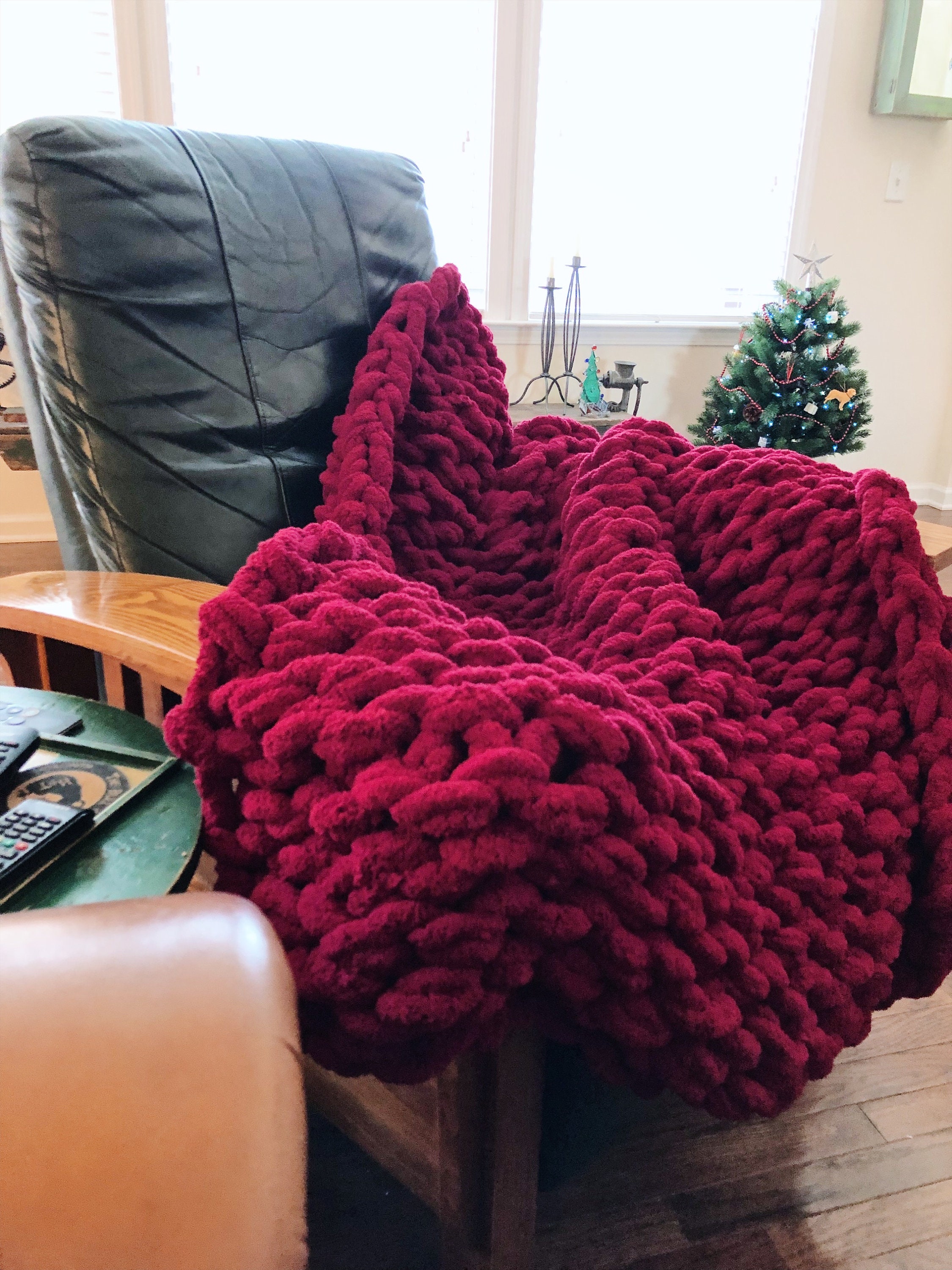 DIY Blanket Making Kit Chunky Knit Soft Yarn Craft Etsy