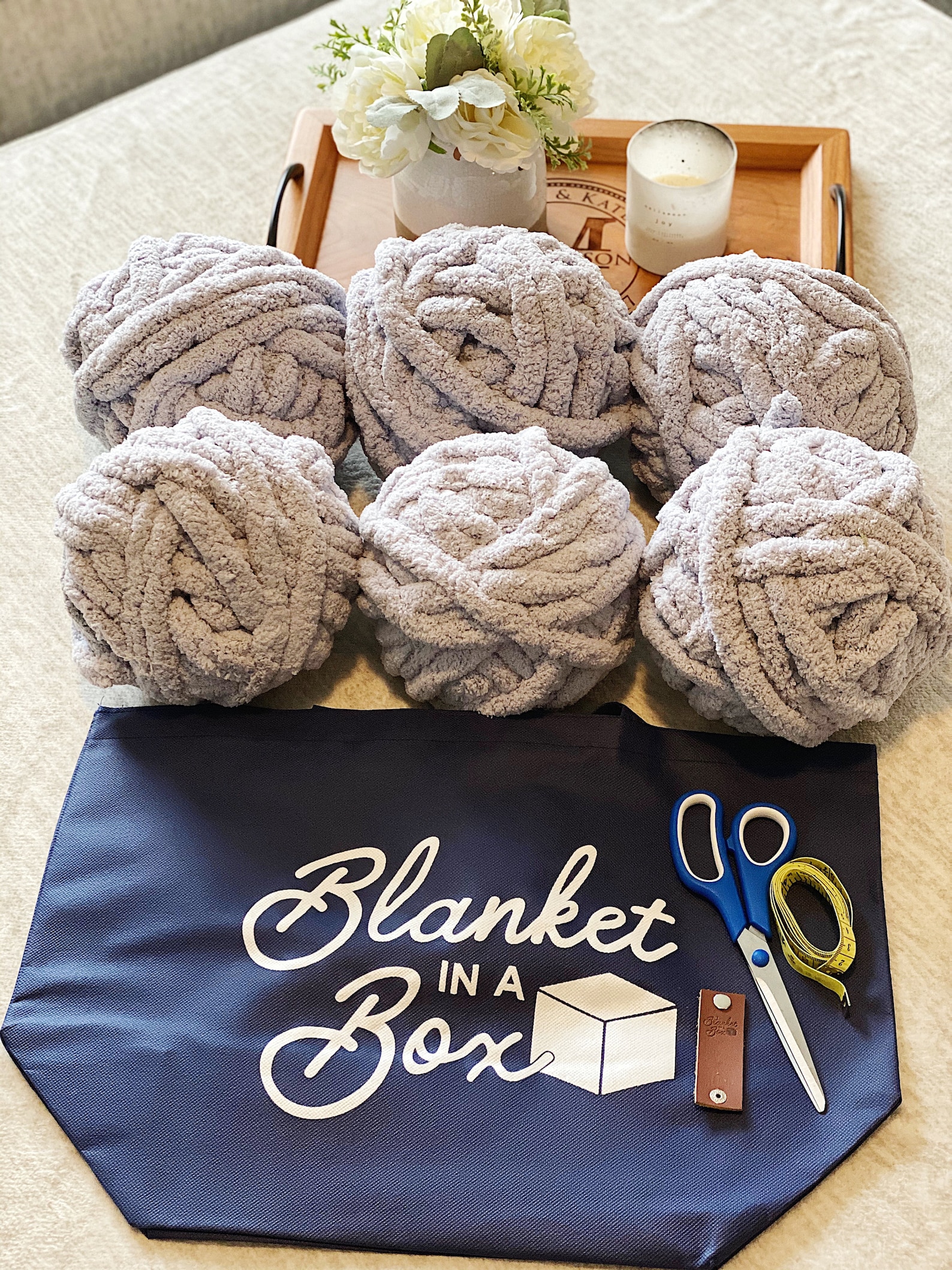 DIY Blanket Making Kit Chunky Knit Soft Yarn Craft Etsy